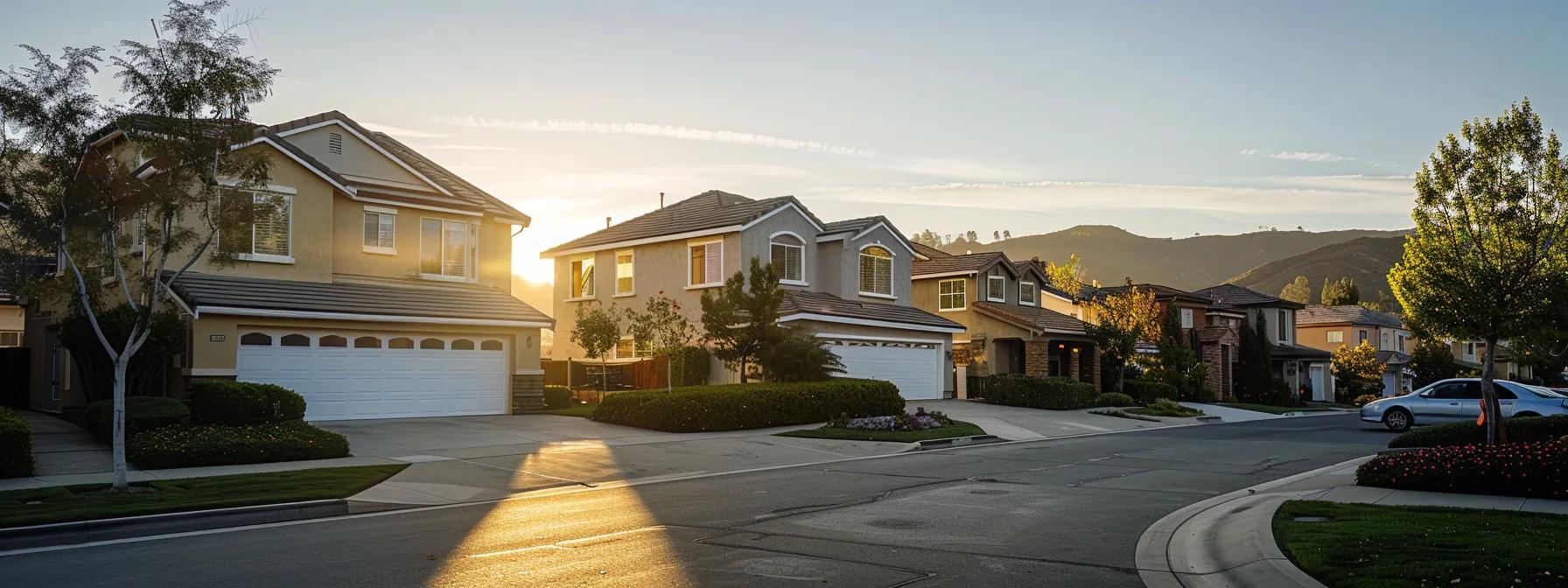 a modern simi valley home showcases newly installed sleek replacement windows, reflecting bright sunlight and featuring satisfied homeowners admiring the enhanced energy efficiency and aesthetic appeal, in a contemporary urban neighborhood setting.