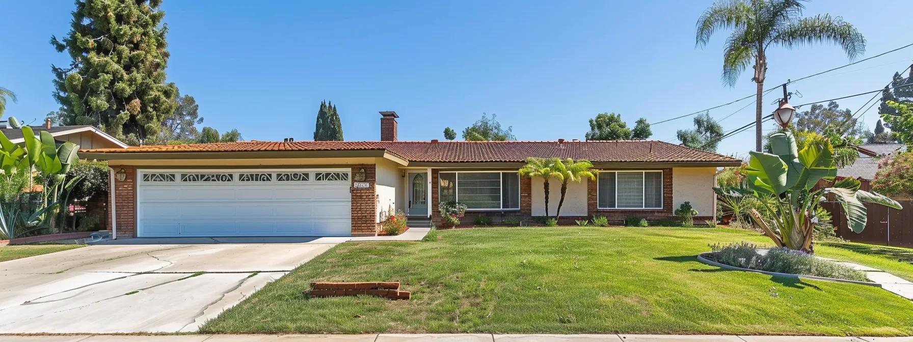 a sleek suburban home in simi valley showcases modern dual-pane vinyl windows installed in a stylish stucco exterior, bathed in warm sunlight that highlights the spacious and inviting interior, emphasizing the beauty and energy efficiency of expert window replacement services.