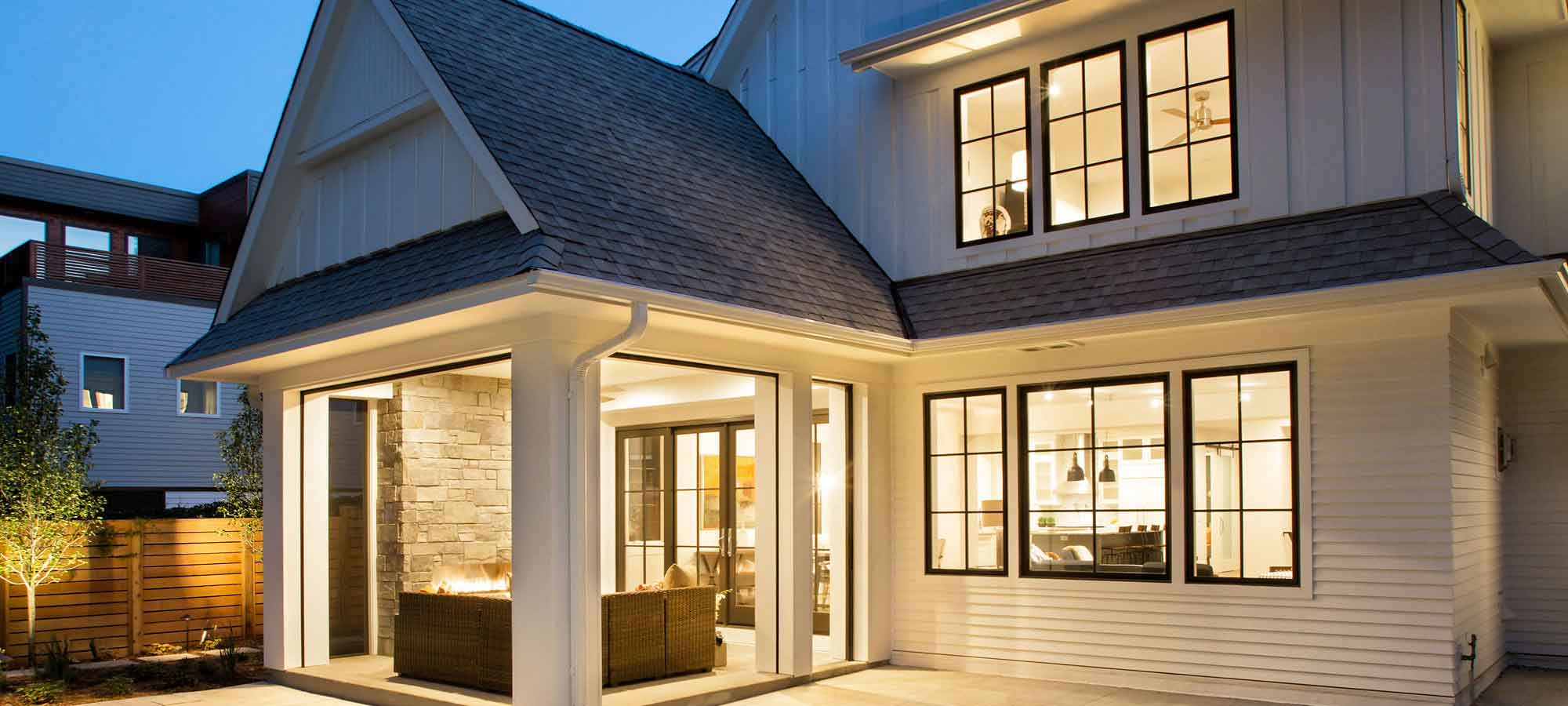 Black window frames